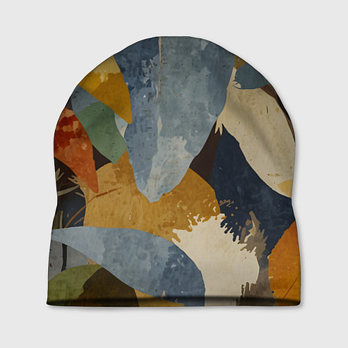 Шапка Акварельные листья абстракция / 3D-принт – фото 1