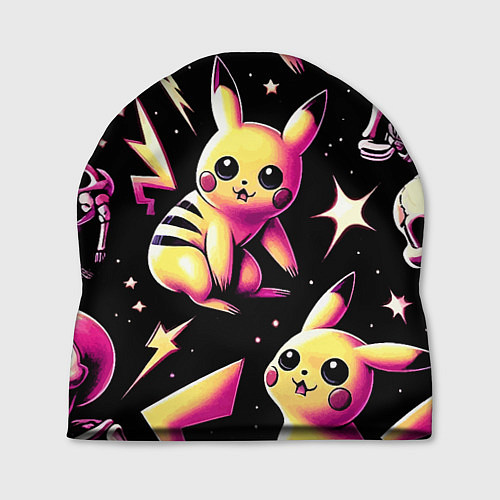 Шапка Pikachu and skeletons - pattern / 3D-принт – фото 1