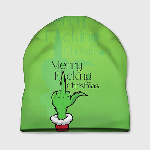 Шапка Гринч merry fucking christmas / 3D-принт – фото 1