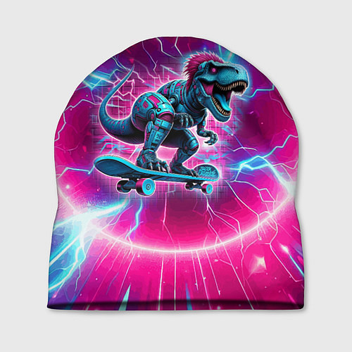 Шапка Cyber tyrannosaurus is a cool skateboarder / 3D-принт – фото 1