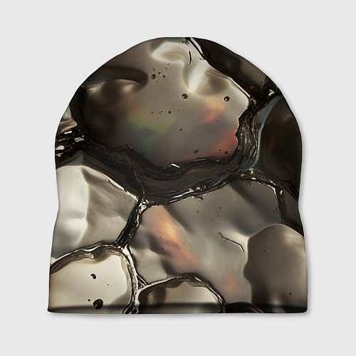 Шапка Жидкая субстанция светло-коричневая / 3D-принт – фото 1