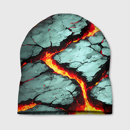 Шапка Треснувший камень жёлтый / 3D-принт – фото 1