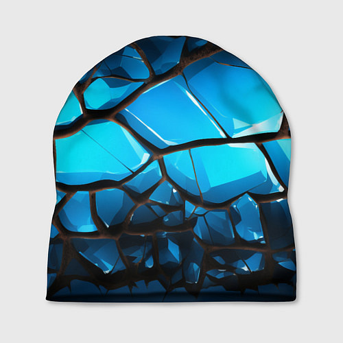 Шапка Синяя текстура объемных плит / 3D-принт – фото 1