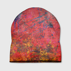 Шапка Абстракция - red yellow grunge, цвет: 3D-принт