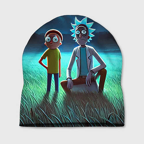 Шапка Рик и Морти на поляне - нейроарт / 3D-принт – фото 1