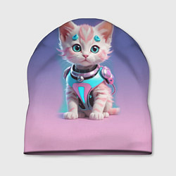 Шапка Милый котёнок - киберпанк милашка, цвет: 3D-принт