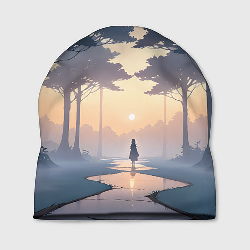 Шапка В лесу на закате / 3D-принт – фото 1