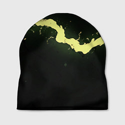 Шапка Желтая трещина на черном