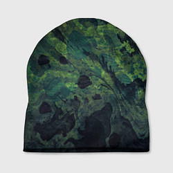 Шапка Абстракция - green camouflage background