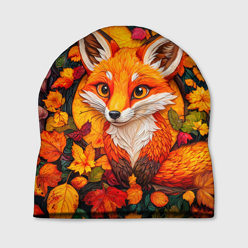 Шапка Лисенок в осенних листьях / 3D-принт – фото 1