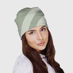 Шапка Светлый серо-зелёный абстрактный, цвет: 3D-принт — фото 2