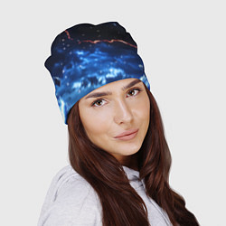 Шапка Звезды и молнии в разломе плит, цвет: 3D-принт — фото 2