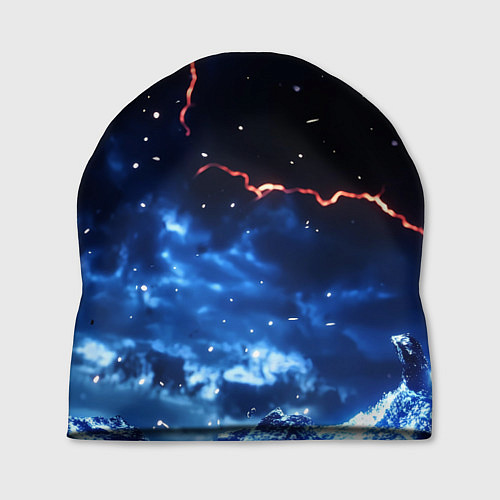 Шапка Звезды и молнии в разломе плит / 3D-принт – фото 1