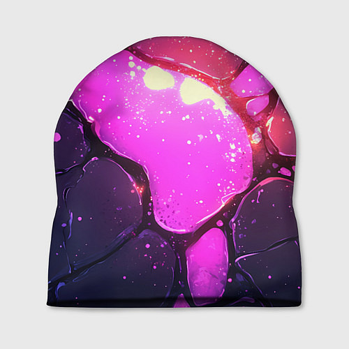 Шапка Розовая текстура разлом плит / 3D-принт – фото 1