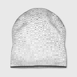 Шапка Белый с абстрактным узором