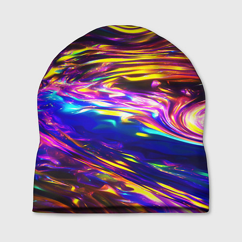 Шапка Неоновые полосы текстура / 3D-принт – фото 1