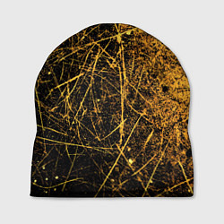 Шапка Золотые царапины текстура