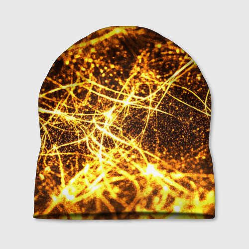 Шапка Текстура золотые нити / 3D-принт – фото 1