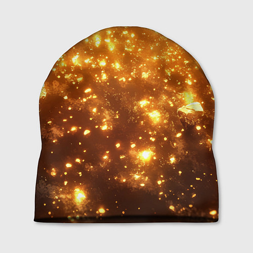 Шапка Золотые блестки потертая текстура / 3D-принт – фото 1