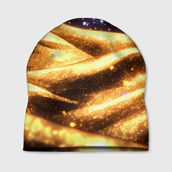 Шапка Золотая текстура и синее небо