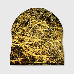 Шапка Золотое плетение на черном