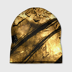 Шапка Золото с черной текстурой