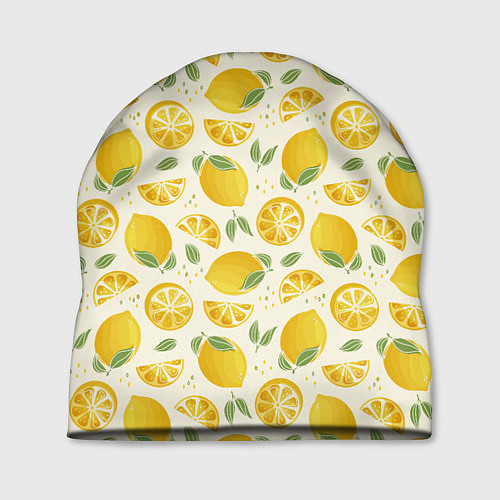 Шапка Сочные лимоны - паттерн / 3D-принт – фото 1