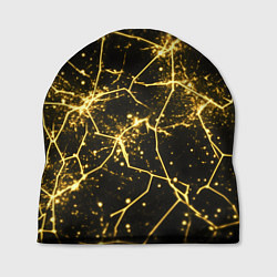 Шапка Золотистые пути на черном