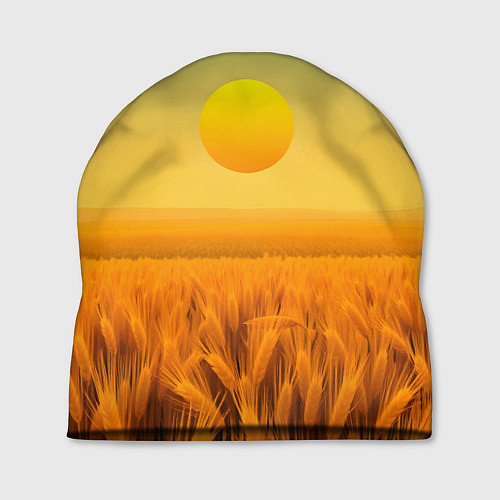 Шапка Закат над пшеничным полем / 3D-принт – фото 1