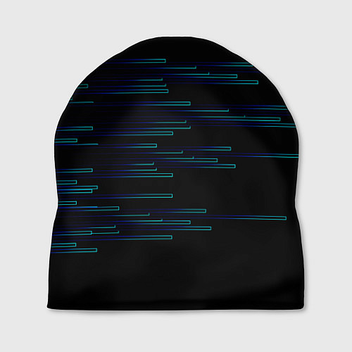 Шапка Color blue black strip / 3D-принт – фото 1