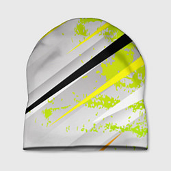 Шапка Color white light green