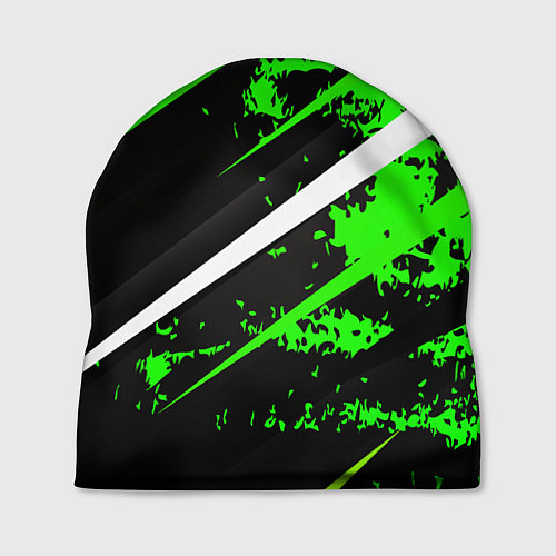 Шапка Color black and green / 3D-принт – фото 1