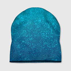 Шапка Лазурный голубой текстурный градиент