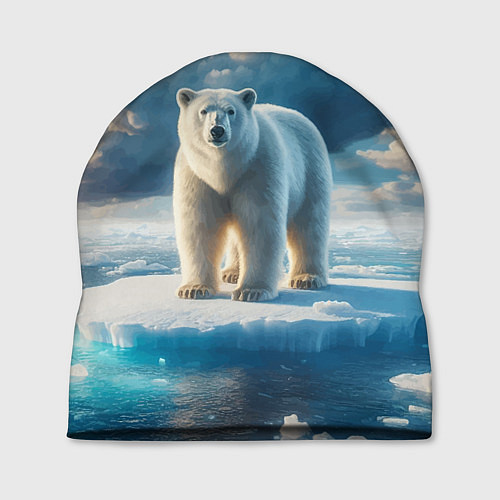 Шапка Полярный медведь на льдине / 3D-принт – фото 1