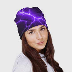 Шапка Color purple black, цвет: 3D-принт — фото 2