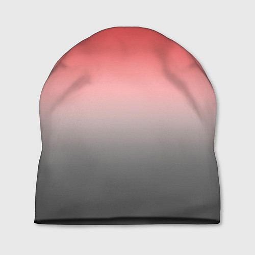 Шапка Бледный красно-серый градиент / 3D-принт – фото 1