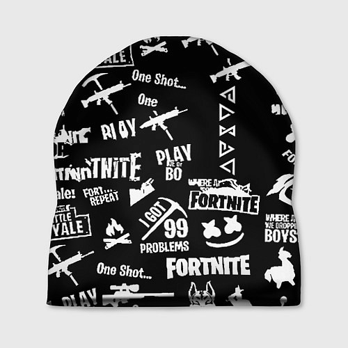 Шапка Черно белые логотипы игр / 3D-принт – фото 1