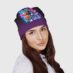 Шапка Гитарист Том и вокалист Джерри - неоновое свечение, цвет: 3D-принт — фото 2