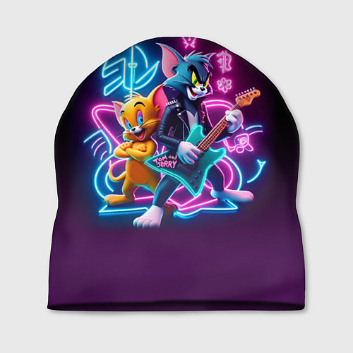 Шапка Гитарист Том и вокалист Джерри - неоновое свечение / 3D-принт – фото 1