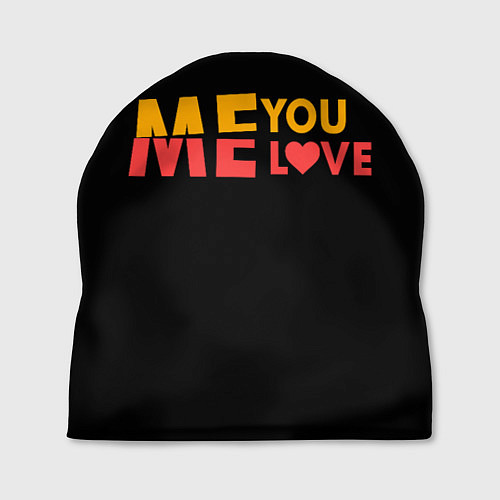 Шапка Me and you - Love / 3D-принт – фото 1