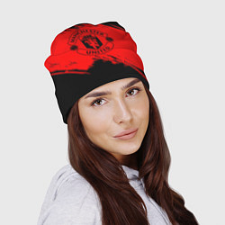 Шапка Манчестер юнайтед текстура краски, цвет: 3D-принт — фото 2