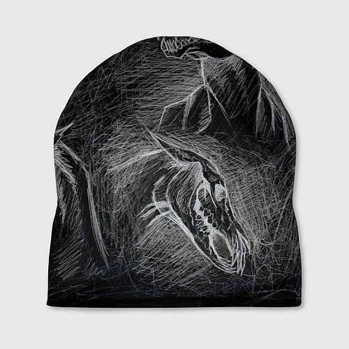 Шапка Черепа лошадей - эскиз / 3D-принт – фото 1