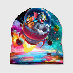 Шапка Том и Джерри летят в ракете - нейроарт, цвет: 3D-принт