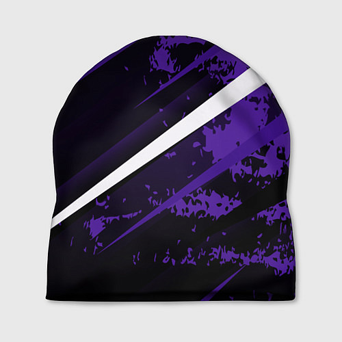 Шапка Color black purple line / 3D-принт – фото 1