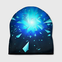 Шапка Неоновый космический взрыв на светлом фоне, цвет: 3D-принт