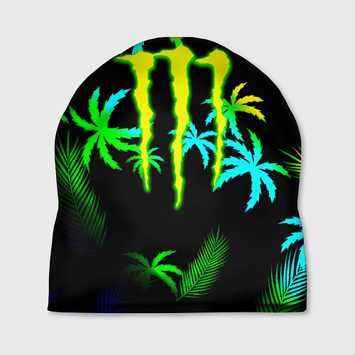 Шапка Monster energy тропики кислотные / 3D-принт – фото 1