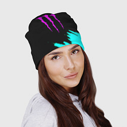 Шапка Monster energy неон краски, цвет: 3D-принт — фото 2