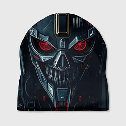 Шапка Робот с красными глазами