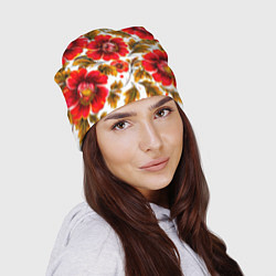 Шапка Русская традиционная живопись, цвет: 3D-принт — фото 2