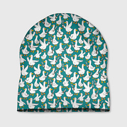 Шапка Злой гусь узор